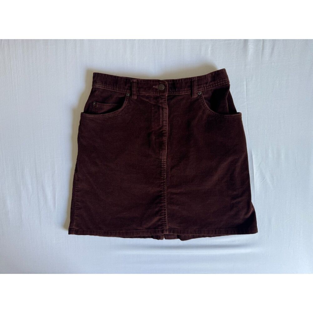 Vintage Bill Blass Jeans Brown Corduroy Skirt | Size 6 Petite